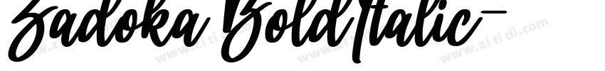 Zadoka BoldItalic字体转换
